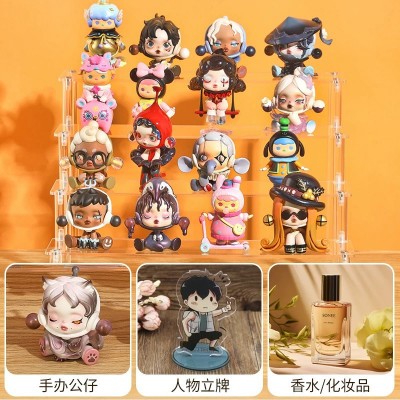 透明亚克力阶梯展示架手办盲盒置物架泡泡玛特立牌娃娃收 纳架定制图3