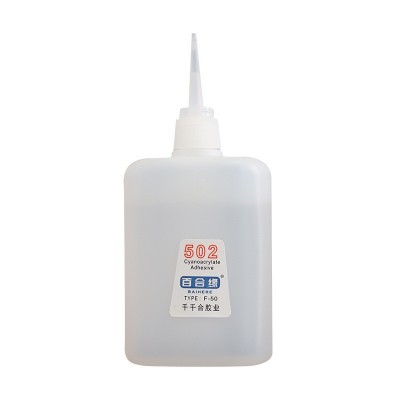 502快干胶木材广告纸盒速干胶3秒胶502瞬间强力胶大瓶502胶水批发图5