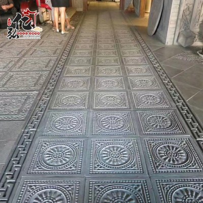 批发古建地砖 仿古水泥地砖中式园林庭院室内外铺地方砖唐莲地砖图4