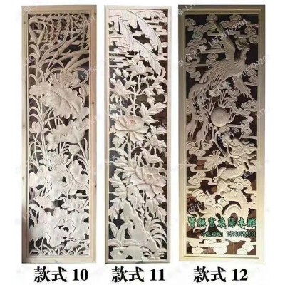 厂家实木雕花板中式仿古装修定制木雕花板镂空实木背景墙东阳木雕图4