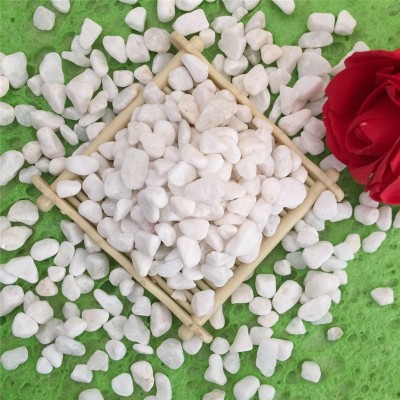 厂家批发雪花白石子透水地坪白石米白色鹅卵石园艺石子图3