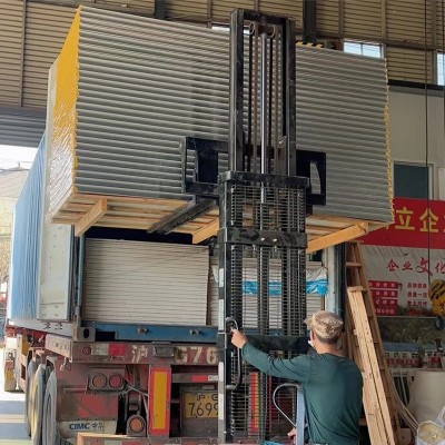 岩棉夹芯板隔墙板机制岩棉板烘道板复合夹芯板防火隔热净化彩钢板图3
