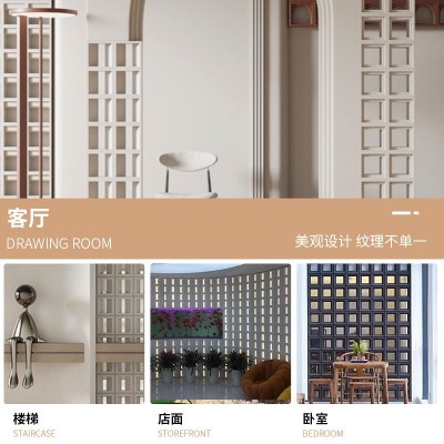pu九宫格仿古水泥构件餐厅镂空隔断网红背景墙轻质外墙砖工厂直销图4