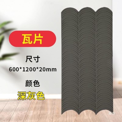 pu古瓦片新中式pu石皮文化石外墙装饰板仿古砖背景墙仿古瓦外墙砖图2