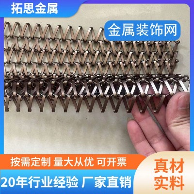 厂家批发金属屏风隔断幕墙网帘圆环金属绳网装饰不锈钢水幕帘图2