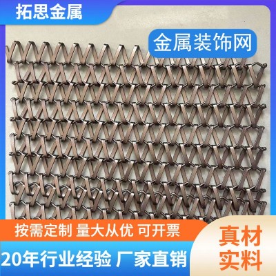 厂家批发金属屏风隔断幕墙网帘圆环金属绳网装饰不锈钢水幕帘图3