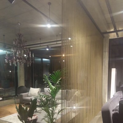 金属装饰网装饰网帘螺旋网水幕帘背景金属窗帘垂帘吊顶隔断图4