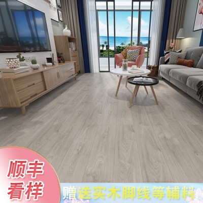 强化复合地板法式茶白奶油色室内家装日式原木12mm耐磨锁扣金刚板图3