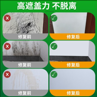 墙面滚筒乳胶漆墙壁修复白色墙修补刷墙涂料室内自刷自喷翻新神器图4