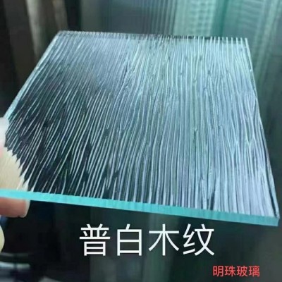 长虹压花玻璃隔断屏风水波纹瓦楞立体条纹钢化艺术玻璃光影图3