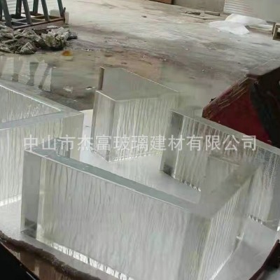 水晶砖加工气泡装饰透明云雾玻璃砖浴室水晶方形空心装潢玻璃墙图4
