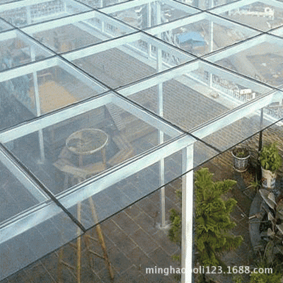 东莞玻璃厂家安装不锈钢 钢化玻璃雨棚 上门量尺寸建筑玻璃露台图4