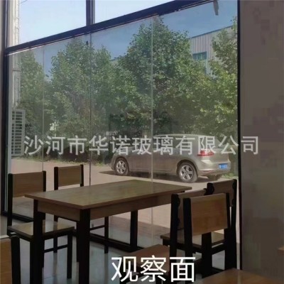 单向透视玻璃2-12 mm原片批发 审讯室录播室观察玻璃钢化 单面镜图4
