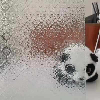 3-8mm透明茶色长虹压花玻璃建筑钢化装饰玻璃衣柜酒柜橱柜隔断书图3