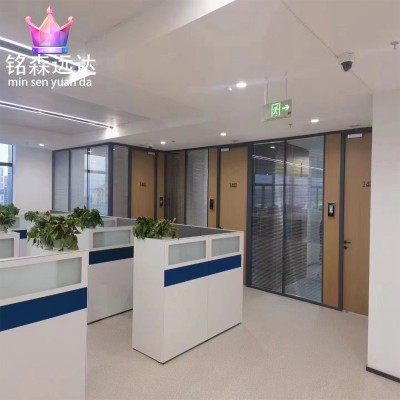 全景办公室单玻隔断铝合金隔断墙 写字楼透明玻璃屏风隔音隔断墙图2