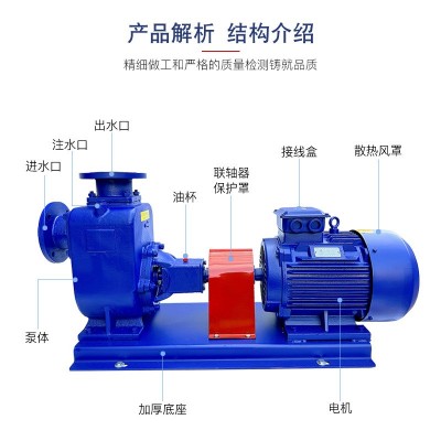 ZW无堵塞自吸排污泵分体高扬程304/316不锈钢ZX自吸6米清水泵图3