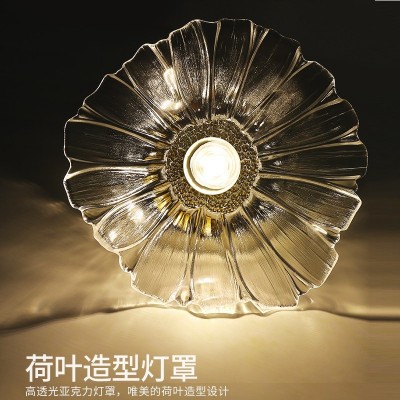 日式荷叶过道灯现代简约创意花朵阳台走廊入户吸顶灯中山厂家批发图3