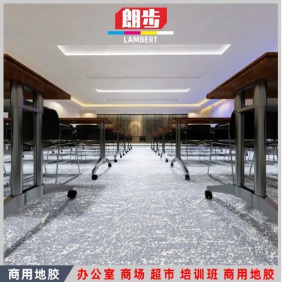 PVC地板厂家批发车间学校安装强化复合地胶加厚耐磨防水塑胶地垫图3
