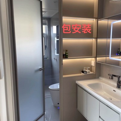 门连柜2025新款家用室内卫生间铝合金浴室干湿多储物柜子防潮门