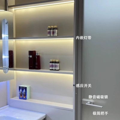 门连柜2025新款家用室内卫生间铝合金浴室干湿多储物柜子防潮门图5