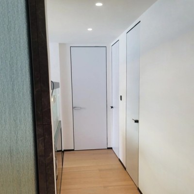 极简无框门隐形门pet肤感铝木门室内卧室门一门到顶门房门涂料门图2