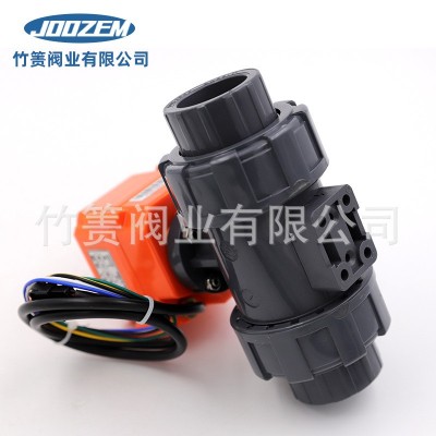 微型电动塑料球阀UPVC耐腐蚀酸碱ZZK-Q911F双由令球阀图5