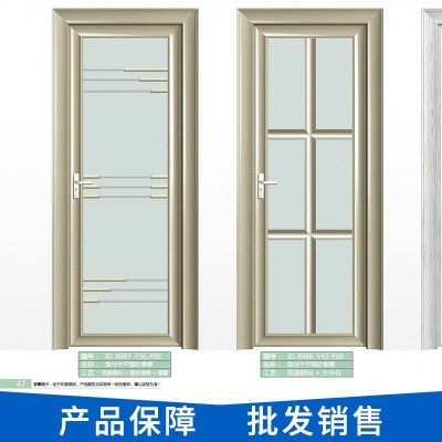 卫生间门玻璃门钛镁铝合金门家庭推拉房间门厕所浴室玻璃门供应图2