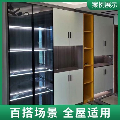 厂家供应pet柜门板现代简约高光肤感欧松板家装橱柜衣柜装饰板材图2