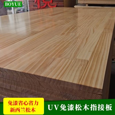 加工定制UV免漆新西兰松木指接板17mm实木板材家用木板厂家用可发图2