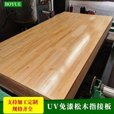 加工定制UV免漆松木指接板新西兰漆板实木板材做漆家用家具生态板图4