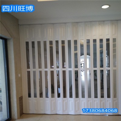 直供PVC折叠门室内推拉门 厨房开放式隔断吊轨简易门阳台伸缩 新