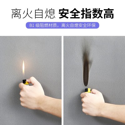 100*100cm灰色平面家装隔音棉墙体自粘吸音棉阻燃琴房录音棚静音图3