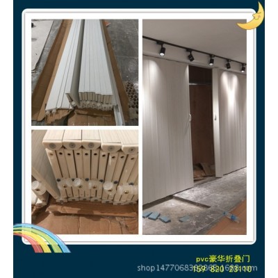 折叠门PVC室内门浴室门隔断门推拉门百叶门商铺门简易门折叠门图4