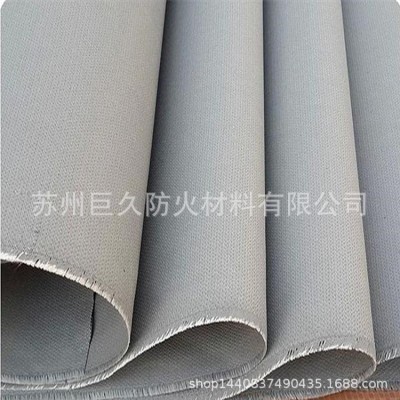 厂家批发硅胶布红色灰色双面单面防火硅胶玻纤布保温套用抗撕裂图2