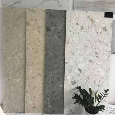 复古大颗粒通体水磨石瓷砖600x1200mm客厅地砖北欧背景墙服装店图2