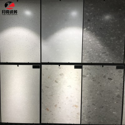 复古大颗粒通体水磨石瓷砖600x1200mm客厅地砖北欧背景墙服装店