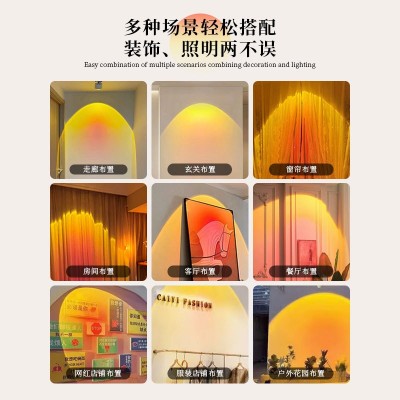 夕阳红日不落灯ins网红氛围灯LED嵌入式射灯可调角度明装折叠射灯图4
