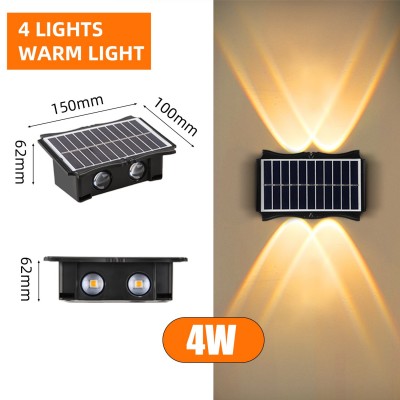 LED太阳能灯 户外庭院灯太阳能投光灯室外壁灯花园装饰围墙照明灯图4