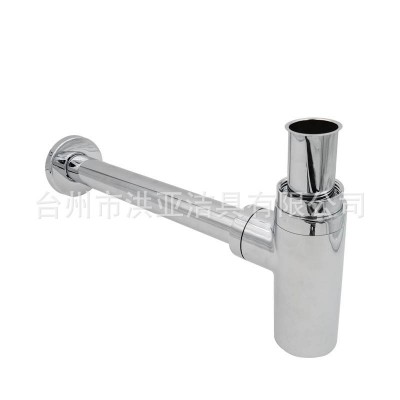 厂家批发11/4铜面盆防臭下水器入墙式排水隔器壶浴室台盆下水管图5