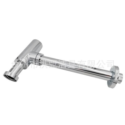 厂家批发11/4铜面盆防臭下水器入墙式排水隔器壶浴室台盆下水管图3