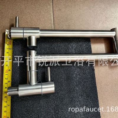 304不锈钢拉丝浴缸单冷水龙头 阳台厨房加长水咀洗手盆水龙头图2