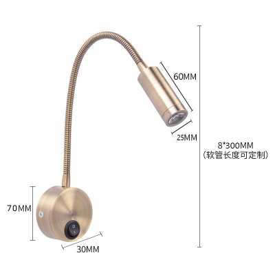 欧式LED射灯 KLZ025B-1卧室床头壁灯 酒店客房阅读灯跨境源头工厂图2