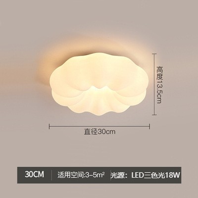 原木奶油风卧室灯现代简约花朵主卧灯房间灯云朵儿童房灯组合灯具图5