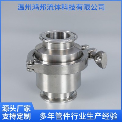 304/316L食品卫生级无负压快开卡箍逆止单向阀不锈钢快装标准流量图2