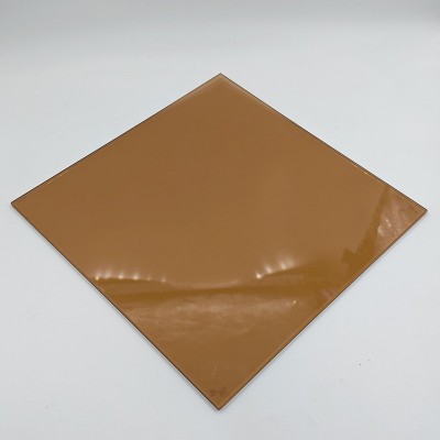 金茶欧洲灰玻璃 家居灯饰用茶色单面磨砂半透玻璃 多种颜色玻璃图2