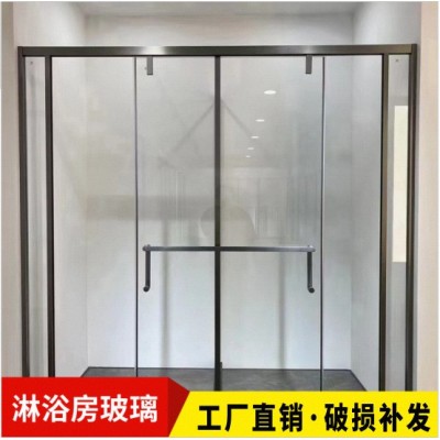 淋浴房玻璃广东工厂 民宿酒店淋浴房工程玻璃卫生间玻璃浴室玻璃图1