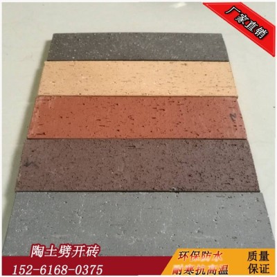 厂家供应小区劈开砖 陶土真空广场拉毛砖 防水建筑外墙砖量大优惠图4