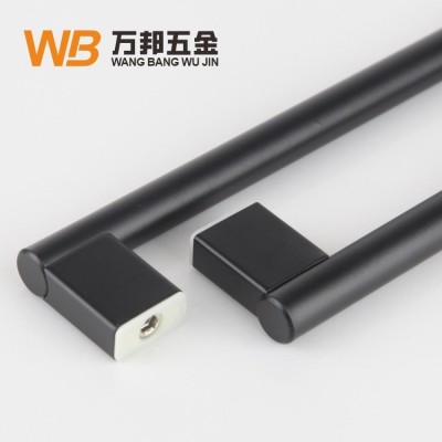 不锈钢加厚圆管方脚橱柜拉手衣柜柜门欧式小把手抽屉门拉手厂家图2