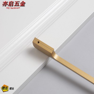 厂家直供长款金色拉手橱柜抽屉衣柜家具五金铝合金中式1米门把手图4