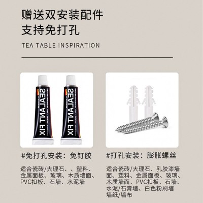 黑胡桃木挂钩墙上衣服衣帽壁挂衣架入户门后进门玄关试衣间免打孔图4